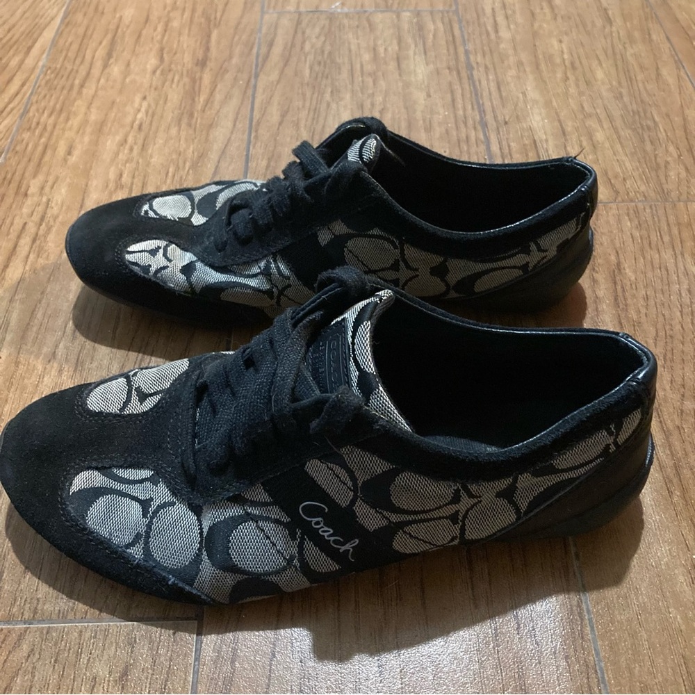 Y2K Coach Signature Black Tennis Shoe Baylee Sneakers